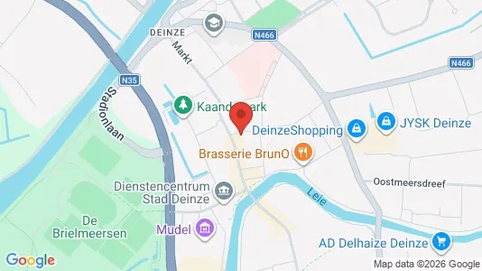 Commercial properties for rent i Deinze - kort over placeringen
