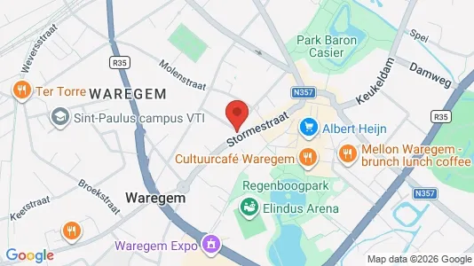 Nieruchomości komercyjne Na sprzedaż i Waregem - kort over placeringen