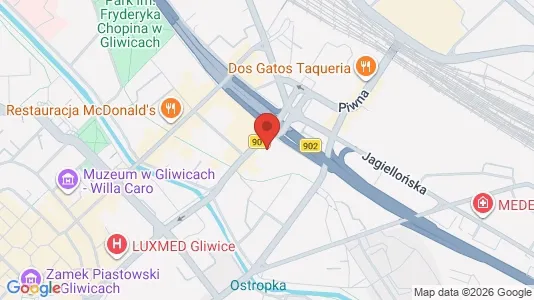 Lokale biurowe Do wynajęcia i Gliwice - kort over placeringen
