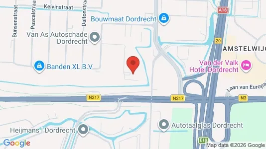 Commercial properties for rent i Dordrecht - kort over placeringen
