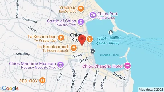 Sklepy Do wynajęcia i Chios - kort over placeringen