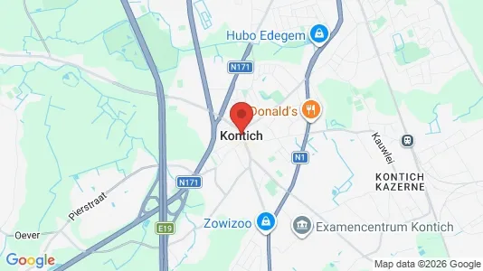 Commercial properties for rent i Kontich - kort over placeringen