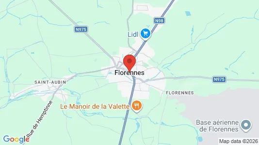 Nieruchomości komercyjne Na sprzedaż i Florennes - kort over placeringen
