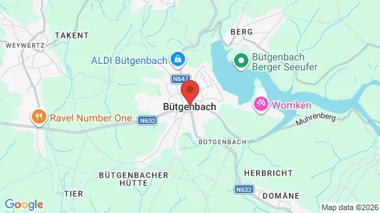 Commercial properties for sale i Bütgenbach - kort over placeringen