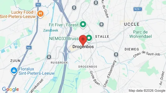 Office spaces for rent i Drogenbos - kort over placeringen