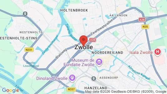 Sklepy Do wynajęcia i Zwolle - kort over placeringen