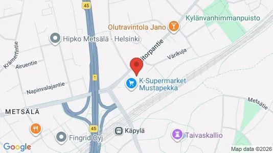 Office spaces for rent i Helsinki Pohjoinen - kort over placeringen