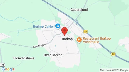 Sklepy Do wynajęcia i Børkop - kort over placeringen