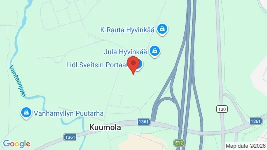 Commercial properties for rent i Hyvinkää - kort over placeringen