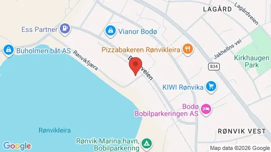 Commercial properties for rent i Bodø - kort over placeringen