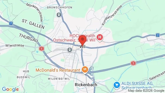 Værkstedslokaler til leje i Wil - Foto fra Google Street View
