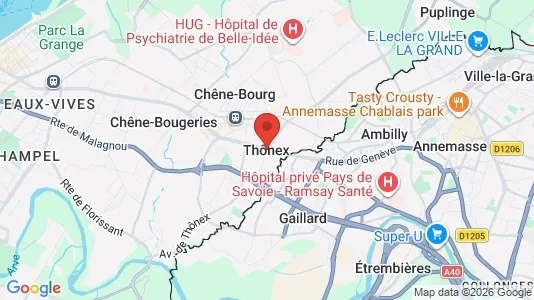 Industrial properties for sale i Thônex - kort over placeringen