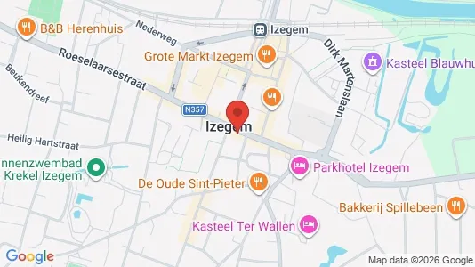 Nieruchomości komercyjne Na sprzedaż i Izegem - kort over placeringen