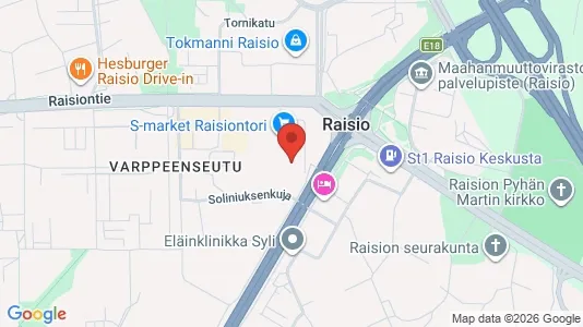 Commercial properties for rent i Raisio - kort over placeringen