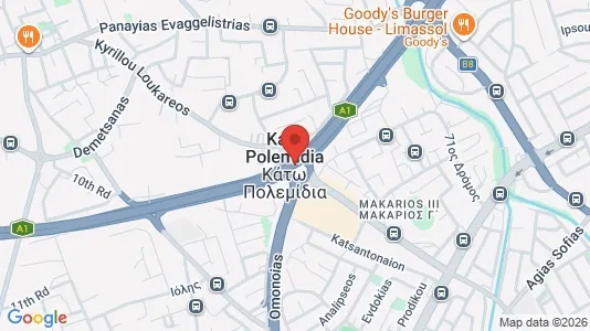 Nieruchomości komercyjne Na sprzedaż i Kato Polemidia - kort over placeringen