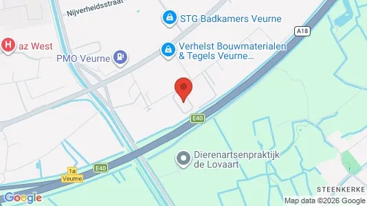 Nieruchomości komercyjne Na sprzedaż i Veurne - kort over placeringen
