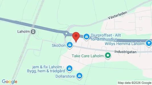 Lokaler til salg i Laholm - kort over placeringen