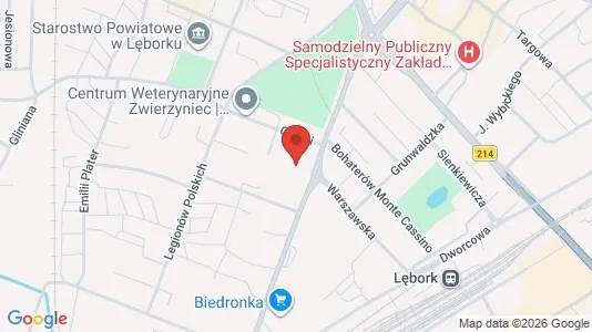 Lokale biurowe Do wynajęcia i Lęborski - kort over placeringen