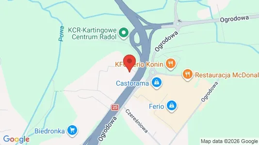 Office spaces for rent i Koniński - kort over placeringen