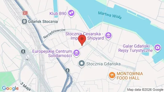 Kontorlokaler til leje i Gdańsk - kort over placeringen