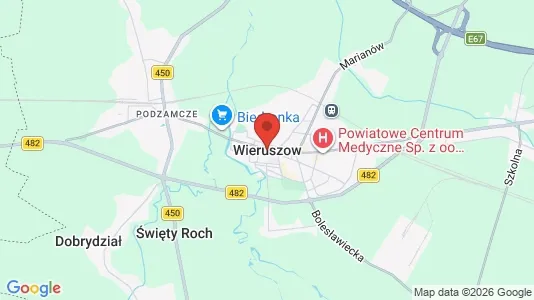 Kontorlokaler til leje i Wieruszowski - Foto fra Google Street View
