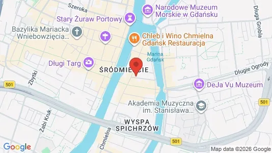 Kontorlokaler til leje i Gdańsk - kort over placeringen