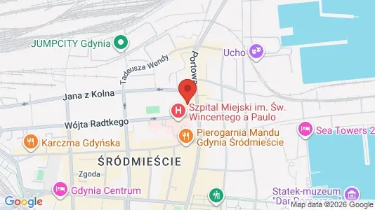 Kontorlokaler til leje i Gdynia - kort over placeringen