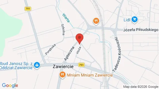 Kontorer til leie i Zawierciański - kort over placeringen