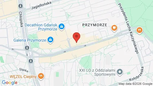 Kontorlokaler til leje i Gdańsk - kort over placeringen
