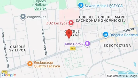 Kontorer til leie i Łęczycki - kort over placeringen