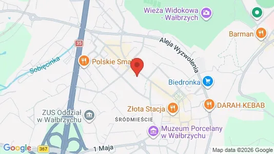 Lokale biurowe Do wynajęcia i Wałbrzych - kort over placeringen