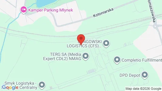 Kantorruimte te huur i Łódź - kort over placeringen