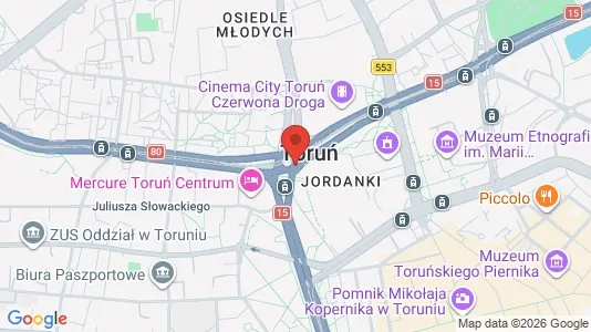 Lokale biurowe Do wynajęcia i Toruń - kort over placeringen