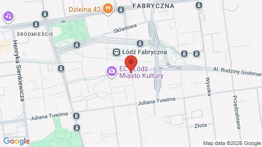 Lokale biurowe Do wynajęcia i Łódź - kort over placeringen