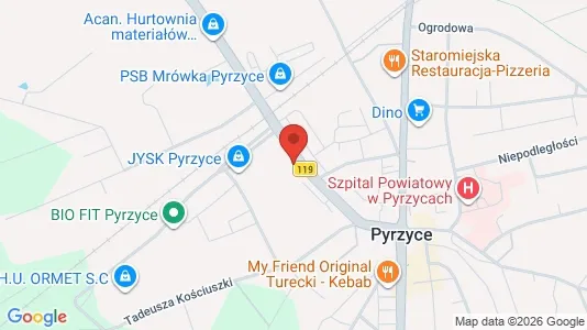 Lokale biurowe Do wynajęcia i Pyrzycki - kort over placeringen