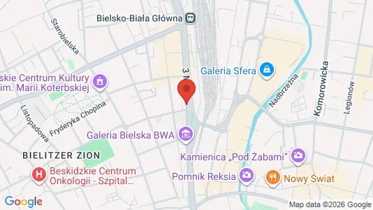 Büros zur Miete i Bielsko-Biała - kort over placeringen