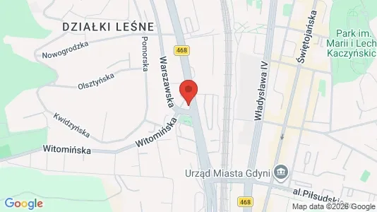 Toimistotilat Vuokrattavana i Gdynia - kort over placeringen