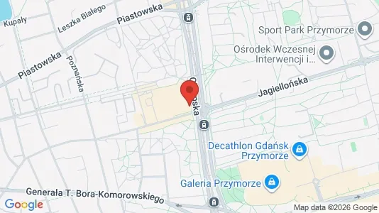 Kontorlokaler til leje i Gdańsk - kort over placeringen