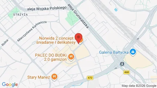 Toimistotilat Vuokrattavana i Gdańsk - kort over placeringen