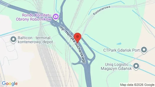 Kontorlokaler til leje i Gdańsk - kort over placeringen