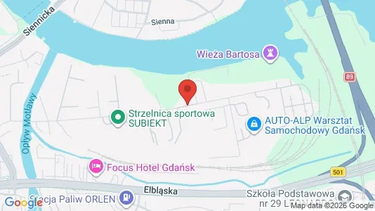 Büros zur Miete i Gdańsk - kort over placeringen