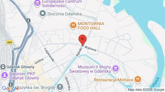 Office spaces for rent i Gdańsk - kort over placeringen