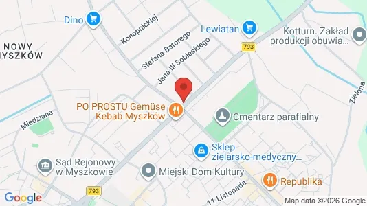 Büros zur Miete i Myszkowski – Foto von Google Street View