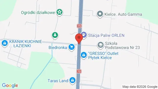 Büros zur Miete i Kielce – Foto von Google Street View