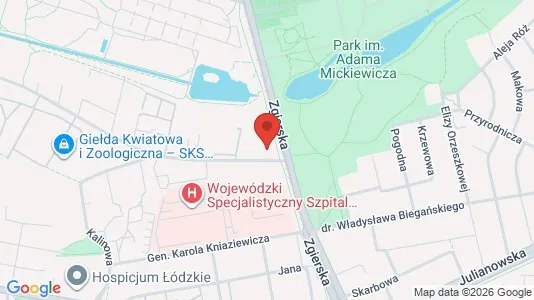 Kontorer til leie i Łódź - kort over placeringen