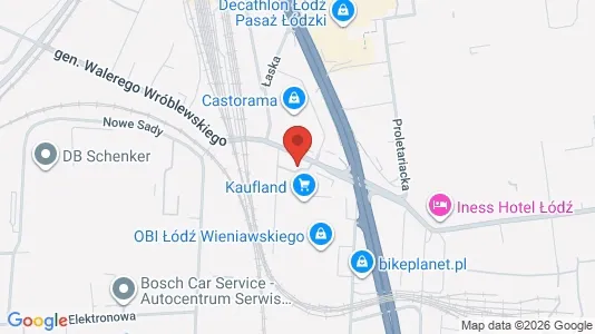 Kontorer til leie i Łódź - kort over placeringen