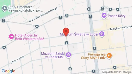 Kontorer til leie i Łódź - kort over placeringen