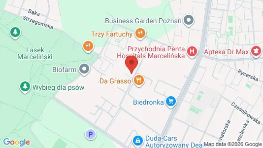 Toimistotilat Vuokrattavana i Poznań - kort over placeringen