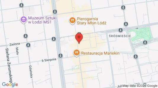 Kontorlokaler til leje i Łódź - kort over placeringen