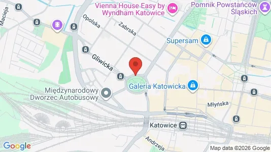 Büros zur Miete i Katowice – Foto von Google Street View